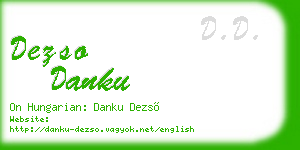 dezso danku business card