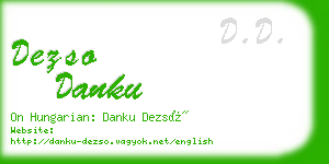 dezso danku business card